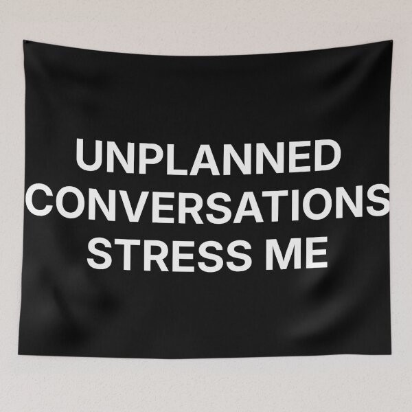Item preview, Unplanned Conversations Stress Me – Introvert Boundary Shirt designed and sold by MORIANZPOD.