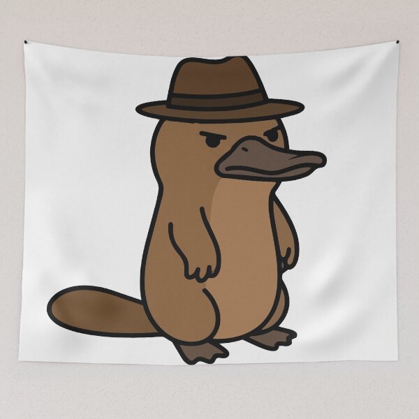 Item preview, Suspicious Platypus Wearing A Fedora Hat designed and sold by Petzzz.