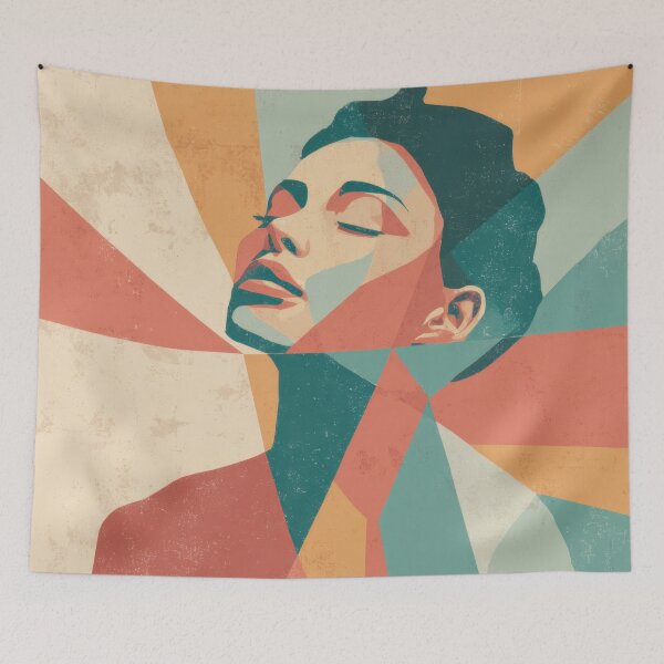 Item preview, Joyful woman in bright hues designed and sold by anytka.