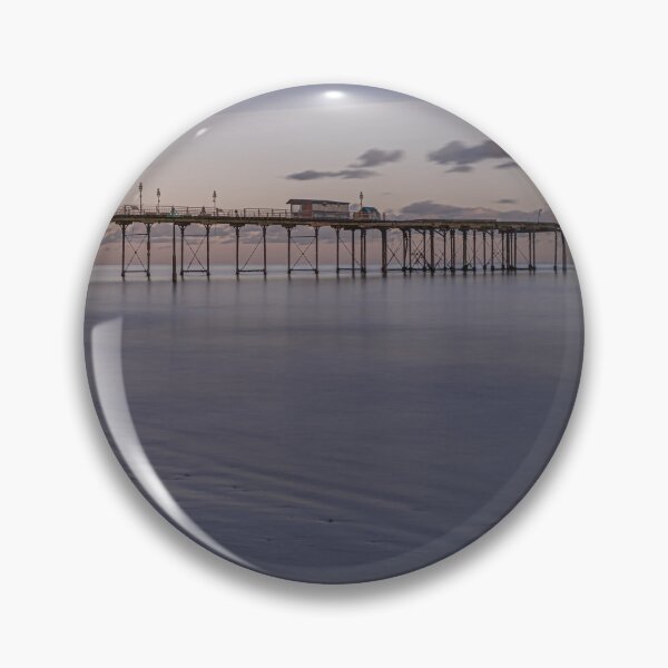 Item preview, Teignmouth Pier at Blue Hour – Calm Devon Seascape designed and sold by JoSowden.