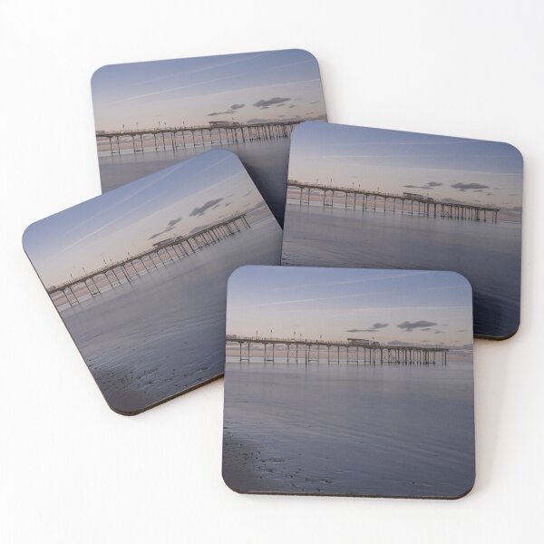 Item preview, Teignmouth Pier at Blue Hour – Calm Devon Seascape designed and sold by JoSowden.