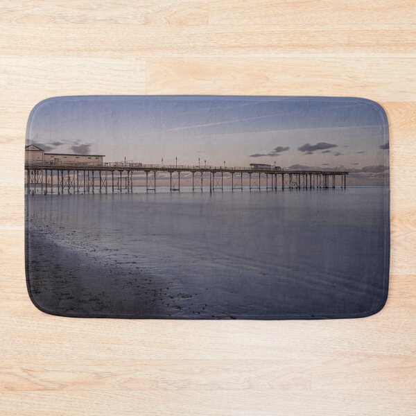 Item preview, Teignmouth Pier at Blue Hour – Calm Devon Seascape designed and sold by JoSowden.
