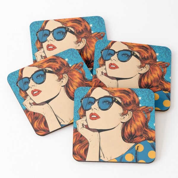 Item preview, Woman with red hair and sunglasses designed and sold by anytka.