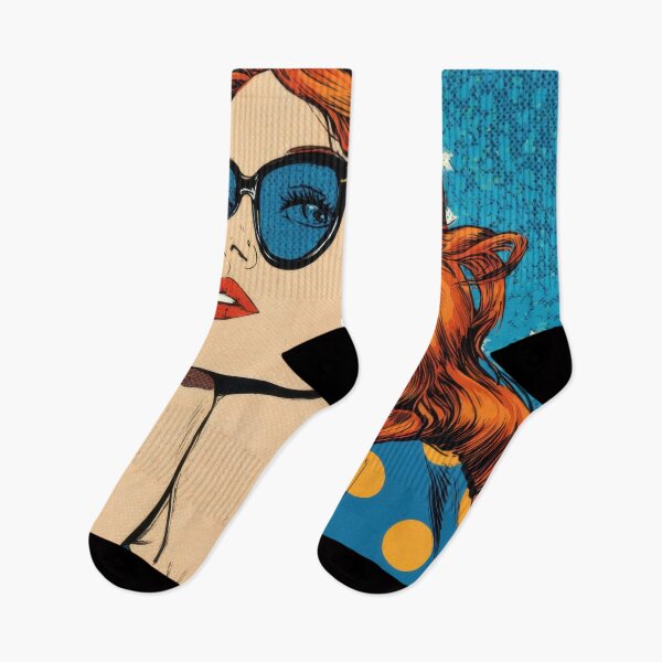 Item preview, Woman with red hair and sunglasses designed and sold by anytka.