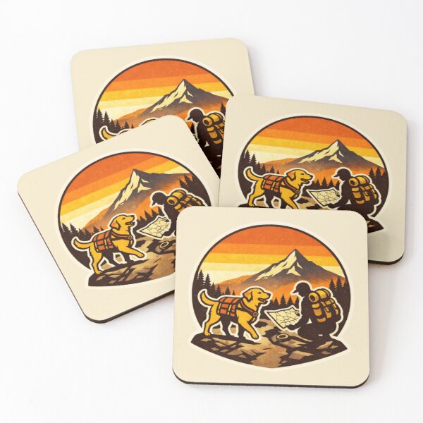 Item preview, Dog Dad Trail Planning with Labrador – Retro Mountain Hiking Badge designed and sold by PawPrintCustom.