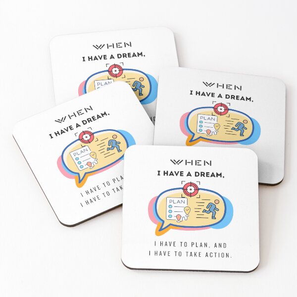 Item preview, When I Have a Dream Plan and Take Action Quote designed and sold by Whimsy Works.