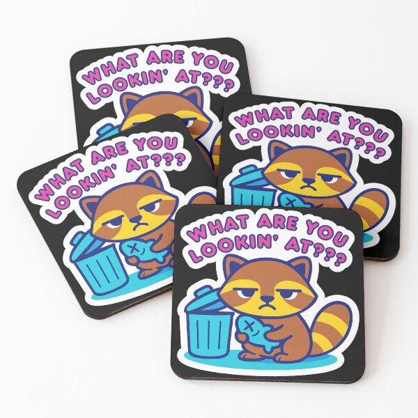 Item preview, Trash Mood Raccoon — What Are You Lookin’ At???  designed and sold by CLUB SODA KID DESIGNS.