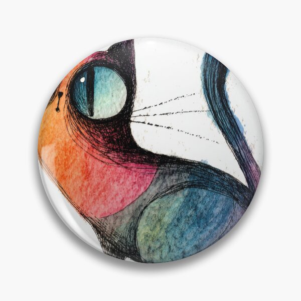 Item preview, Colorful cat sits and looks around designed and sold by anytka.