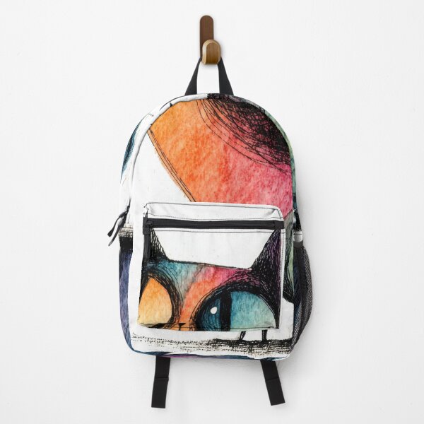 Item preview, Colorful cat sits and looks around designed and sold by anytka.