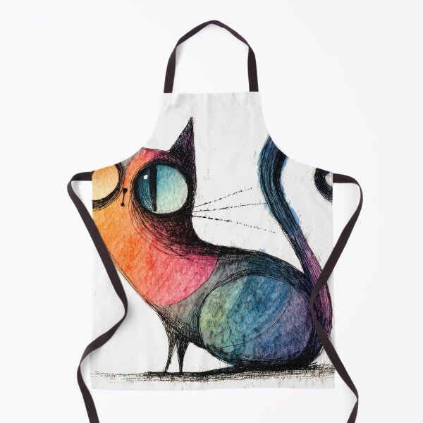 Item preview, Colorful cat sits and looks around designed and sold by anytka.