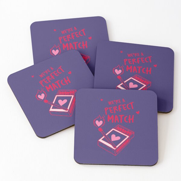 Item preview, We’re a Perfect Match Valentine Design | Cute Matchstick Love Illustration | Romantic Pun Artwork | Valentine’s Day Gift Idea designed and sold by Golden Blaze Studio.