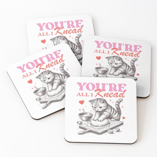 Item preview, You’re All I Knead Cute Valentine Cat Design | Baking Cat Illustration | Funny Love Pun Artwork | Valentine’s Day Gift for Cat & Baking Lovers designed and sold by Golden Blaze Studio.