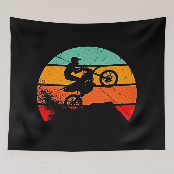 Item preview, Vintage Retro Motocross Sunset Silhouette designed and sold by ifundesign.