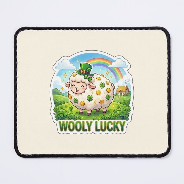 Item preview, St. Patrick’s Day Wooly Lucky Sheep – Cute Irish Sticker designed and sold by Nuist25.