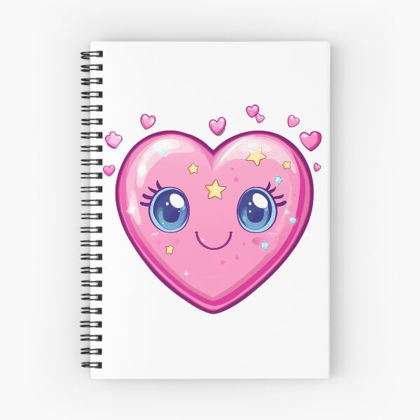 Item preview, Kawaii Pink Heart Character Saint Valentine's Day - Cute Sparkly Eyes Starry Love Art Print designed and sold by DesignArtist.ia.