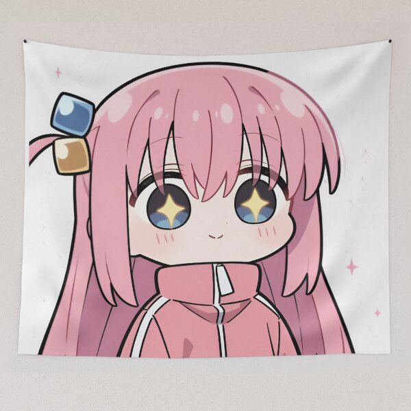 Artikelvorschau, Anime-Mädchen im Chibi-Stil mit funkelnden Augen – Niedliche Kawaii-Ikone entworfen und verkauft von Dyan4.