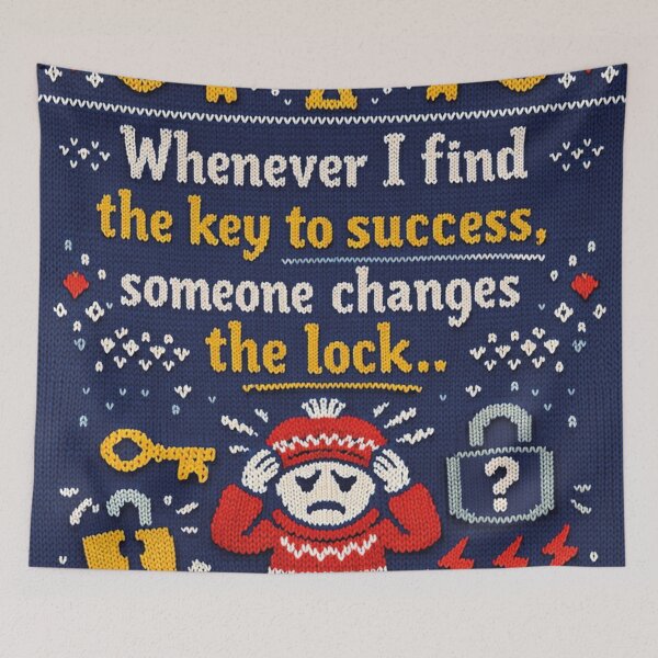 Item preview, Key to Success Knitting Design – Funny Success Saying designed and sold by Mauswohn.