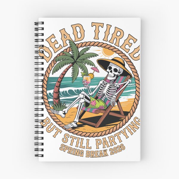Item preview, Dead Tired But Still Partying Spring Break 2026 Skeleton designed and sold by Creative League Ignite.