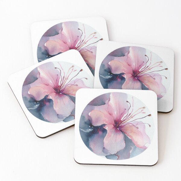 Item preview, Pink flower in watercolor art piece designed and sold by anytka.