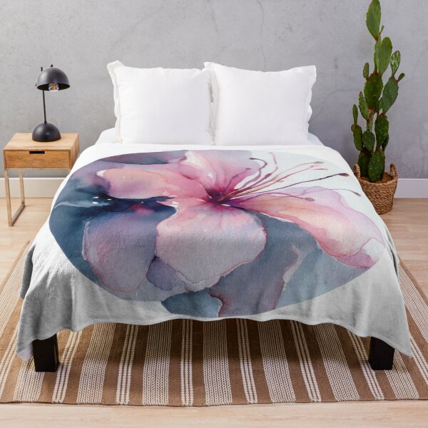 Item preview, Pink flower in watercolor art piece designed and sold by anytka.