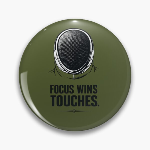 Item preview, Focus Wins Touches – Minimal Fencing Mask Typography designed and sold by ChillCharmStudio.