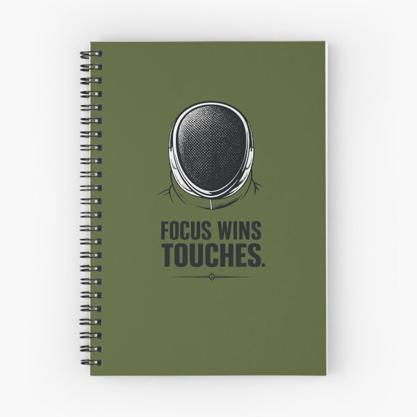 Item preview, Focus Wins Touches – Minimal Fencing Mask Typography designed and sold by ChillCharmStudio.