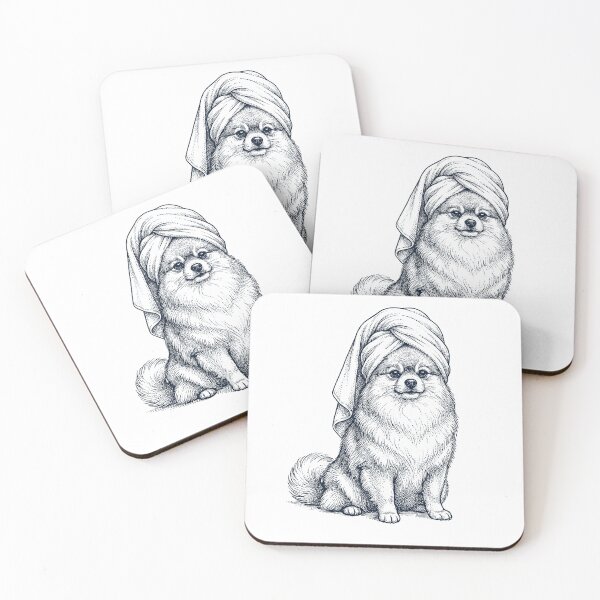 Item preview, Pomeranian Spa Bath Dog Mom Dad designed and sold by DoodleTortle.