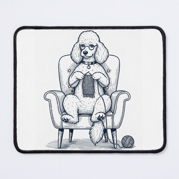 Item preview, Vintage Poodle Dog Knitting Knit Gift Dog Lover designed and sold by DoodleTortle.
