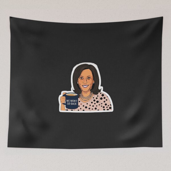 Item preview, Kamala Harris We Won't Go Back Coffee Mug - Political Empowerment Sticker Art designed and sold by Wonder Pixel Studio.