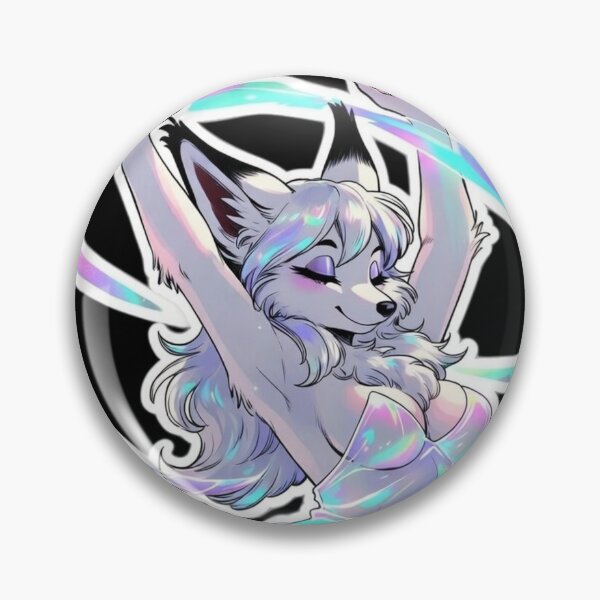 Item preview, Iridescent Fox Dancer - Blissful Holographic Stretch Pose designed and sold by AiDigitalSanctum.