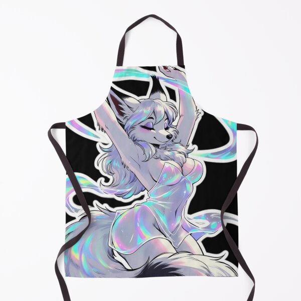 Item preview, Iridescent Fox Dancer - Blissful Holographic Stretch Pose designed and sold by AiDigitalSanctum.