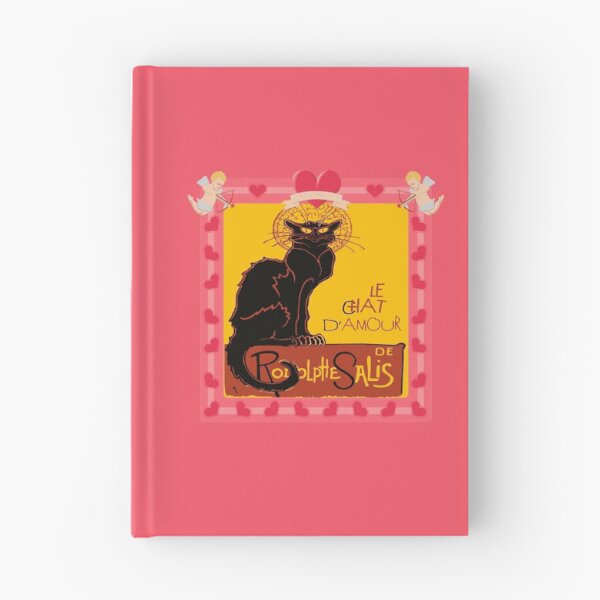 Item preview, Le Chat Noir DAmour With Heart And Cherub Border designed and sold by taiche.