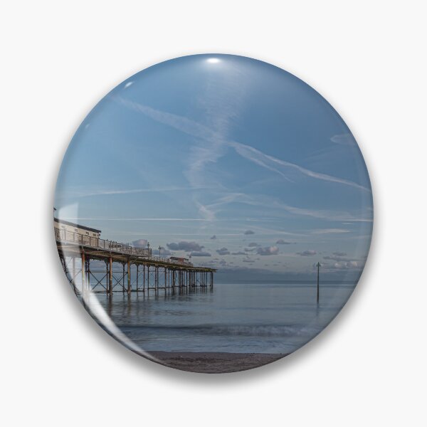 Item preview, Teignmouth Pier at Blue Hour – Calm Devon Seascape designed and sold by JoSowden.