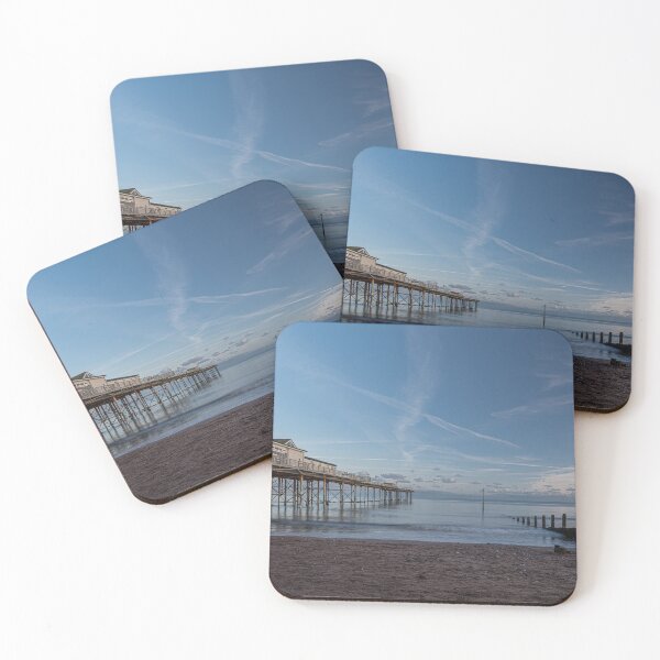 Item preview, Teignmouth Pier at Blue Hour – Calm Devon Seascape designed and sold by JoSowden.