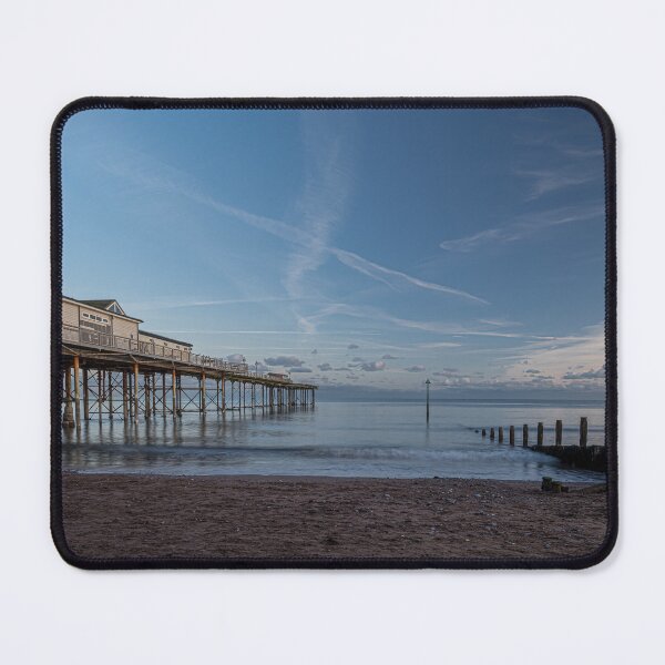 Item preview, Teignmouth Pier at Blue Hour – Calm Devon Seascape designed and sold by JoSowden.