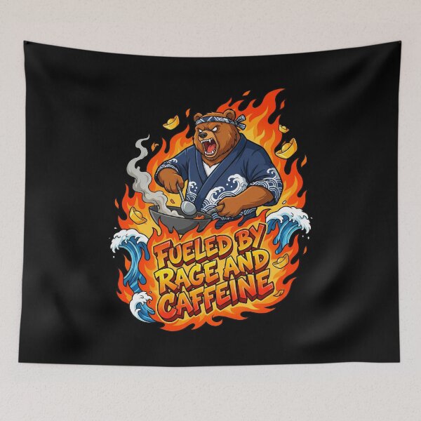Item preview, Angry Bear Chef: "Fueled By Rage And Caffeine" Ramen Cook designed and sold by Tong4130.