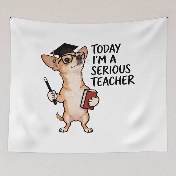 Item preview, Serious Teacher Chihuahua – Cute Smart Dog Teacher Design designed and sold by truongloc246.