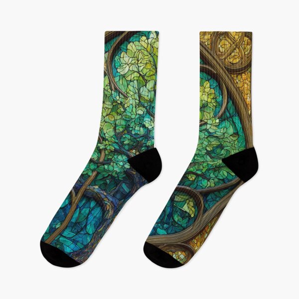 Item preview, Stained Glass Monastic Vitrail Tree Pattern designed and sold by GrinGalore.