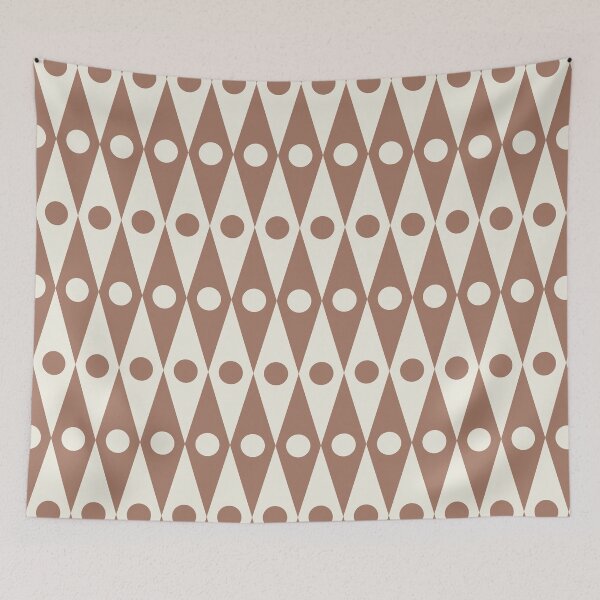 Item preview, Harlequin Diamond Chains Pantone Mocha Mousse and Cannoli Cream designed and sold by Pinkdeer Designs.