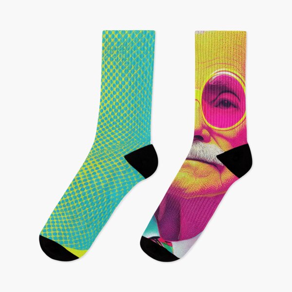 Item preview, Brightly colored mans portrait designed and sold by anytka.