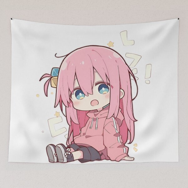 Artikelvorschau, Niedliche pinke Chibi-Anime-Mädchen-Hoodie-Illustration (ästhetische Illustration) entworfen und verkauft von Dyan4.