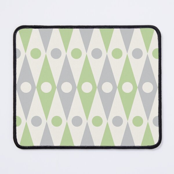 Item preview, Harlequin Diamond Chains Retro Green Grey designed and sold by Pinkdeer Designs.