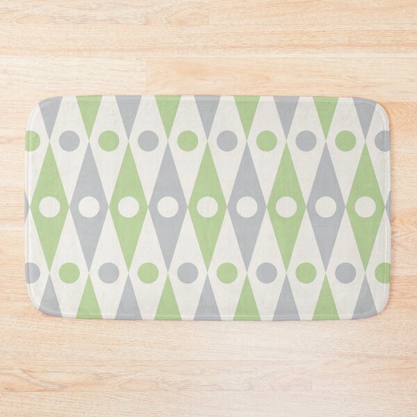 Item preview, Harlequin Diamond Chains Retro Green Grey designed and sold by Pinkdeer Designs.