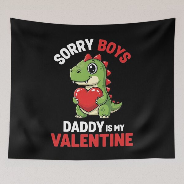 Item preview, Sorry Boys Daddy is My Valentine Girls Valentines designed and sold by OlakunleOloroz.