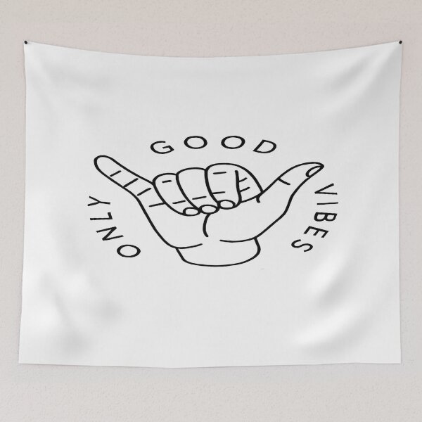 Item preview, Good Vibes Only Shaka Hand Art – Chill Hawaiian Surf Culture Design for Posters, Tees & Stickers designed and sold by Bright Nest Studio.