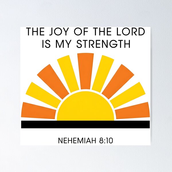 Item preview, The Joy of the Lord Is My Strength Bible Verse Art. designed and sold by loveandlightrb.