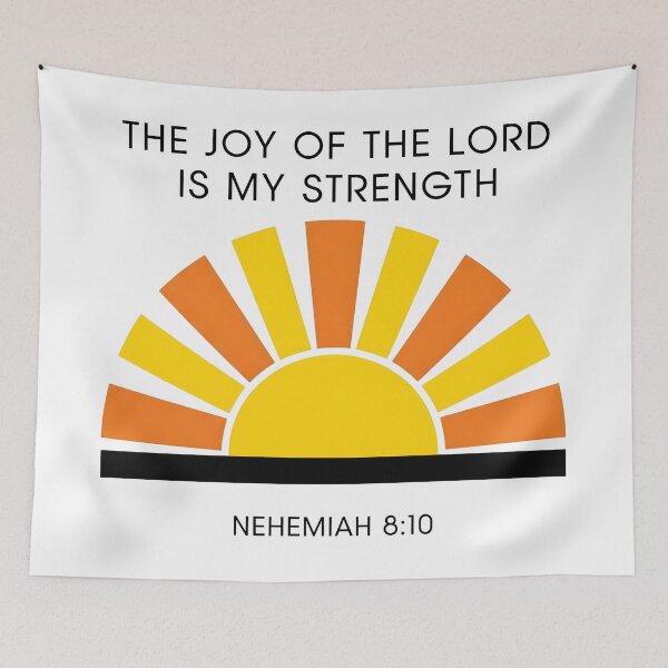 Item preview, The Joy of the Lord Is My Strength Bible Verse Art. designed and sold by loveandlightrb.