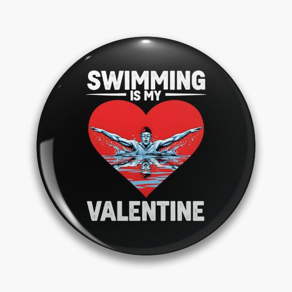 Item preview, Swimming is My Valentine Swimmer Enthusiast Fun Valentine designed and sold by OlakunleOloroz.
