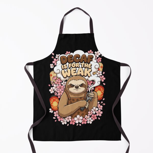 Item preview, Irritated Sloth Barista: "Decaf Is For The Weak" Coffee Joke designed and sold by Tong4130.