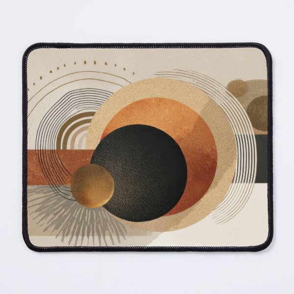 Item preview, Art with circles and lines in brown designed and sold by anytka.